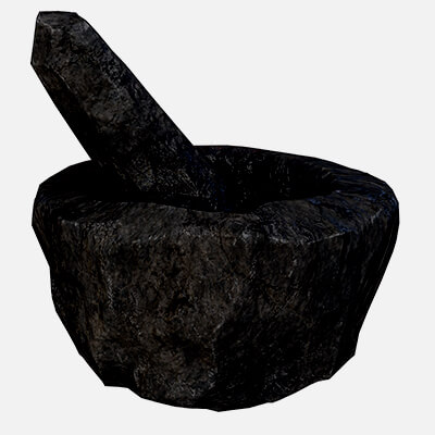 Low Poly Mortar and Pestle