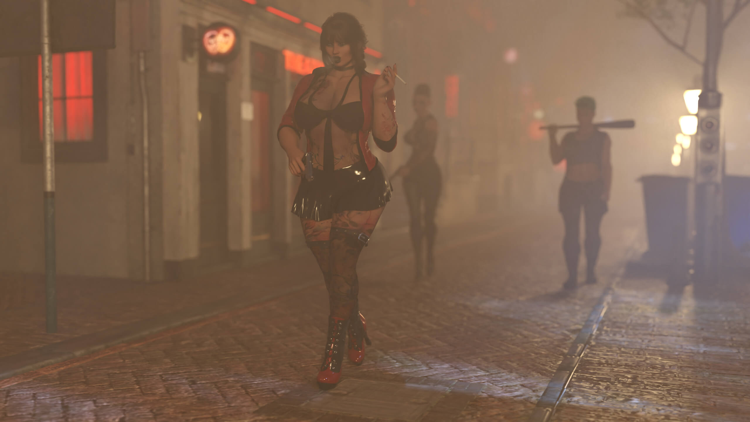 Come any closer... 3D Render, Digital Art by AlfRaMusic