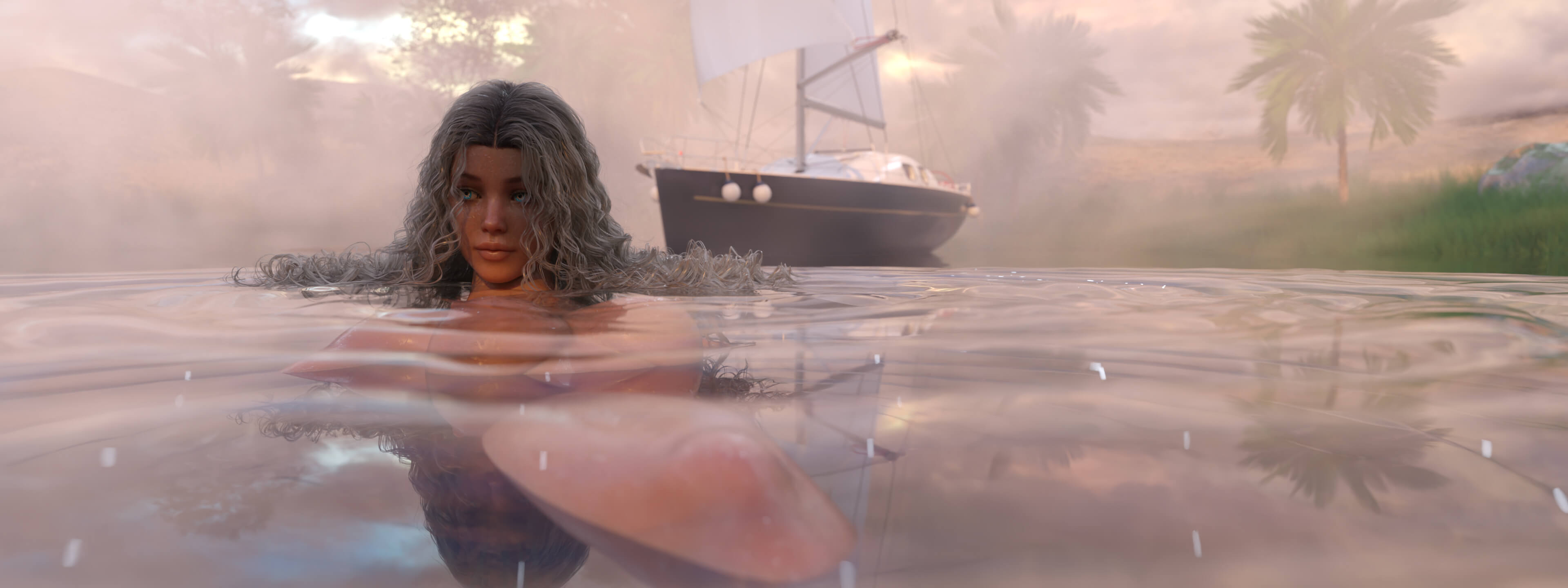 Island 3D Render, Digital Art by AlfRaMusic
