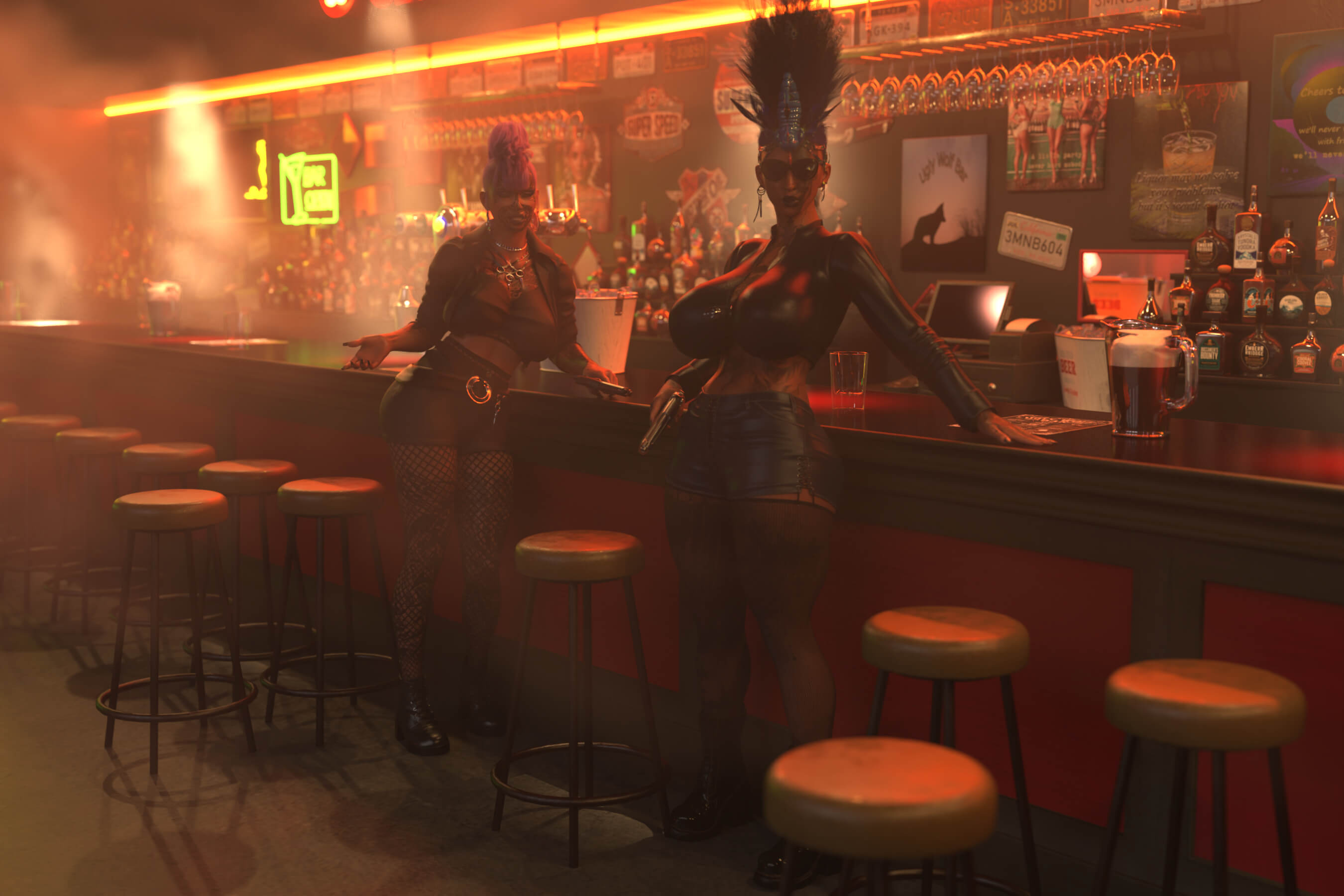 The Last Guests 3D Render, Digital Art by AlfRaMusic