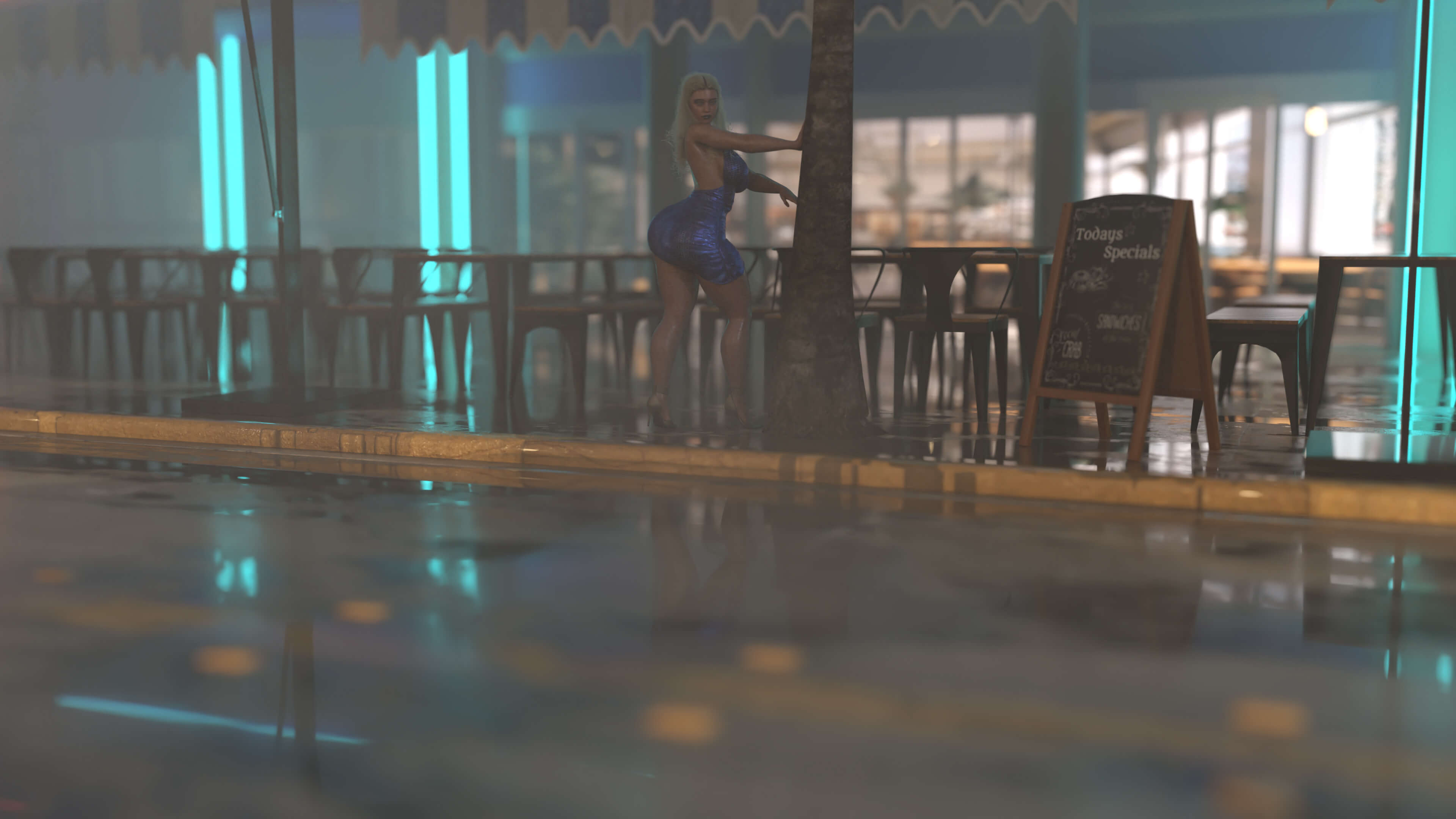 The Strip 3D Render, Digital Art by AlfRaMusic