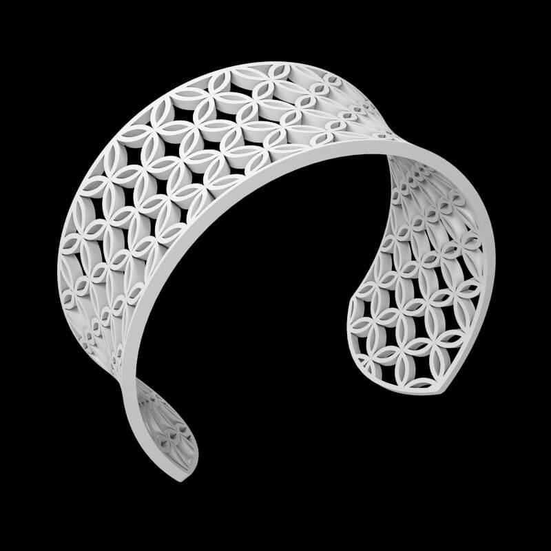 Golden Bracelet 3D Model by Alias3d