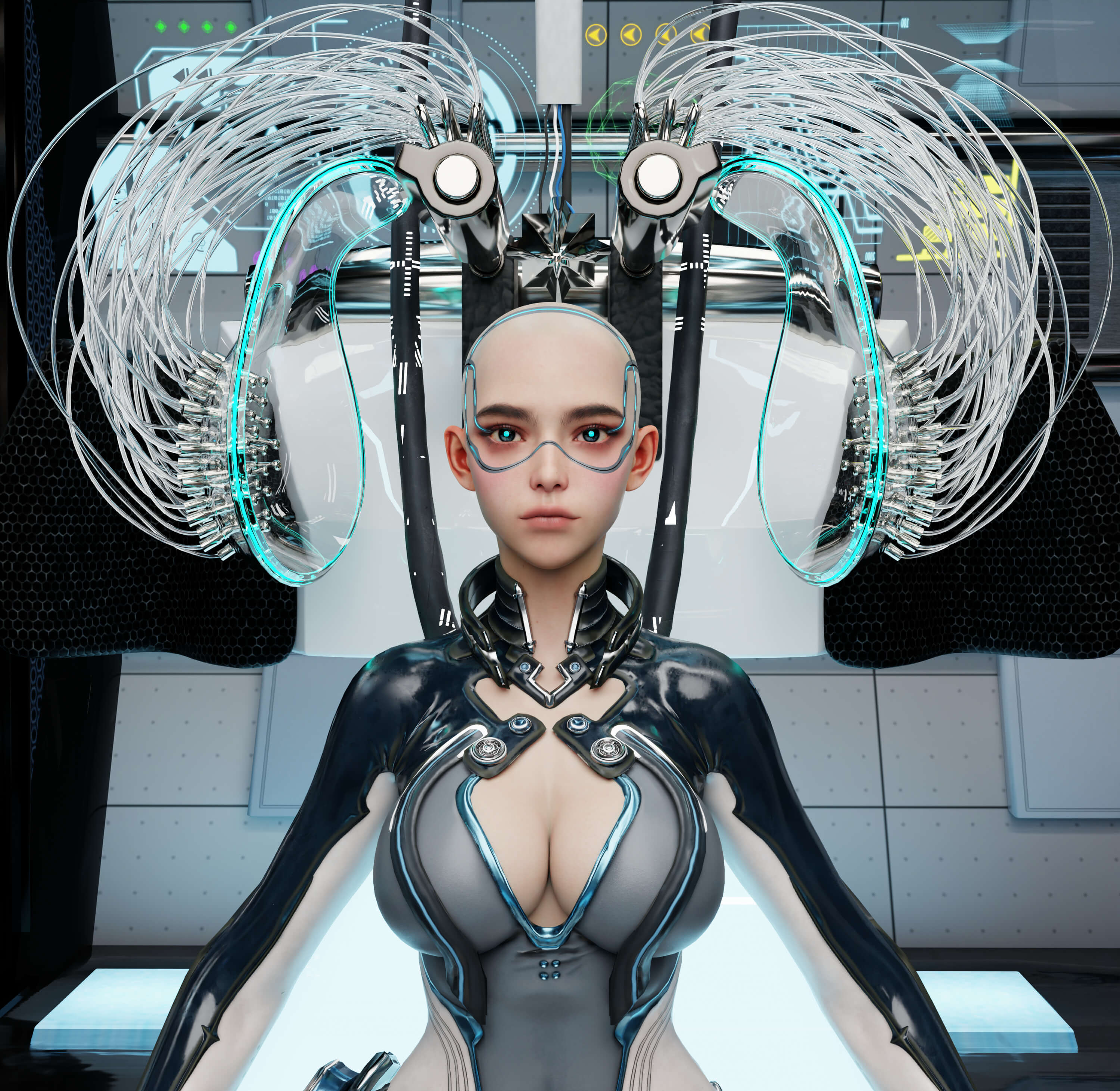 Neural Genesis 3D Render, Digital Art by Alojis