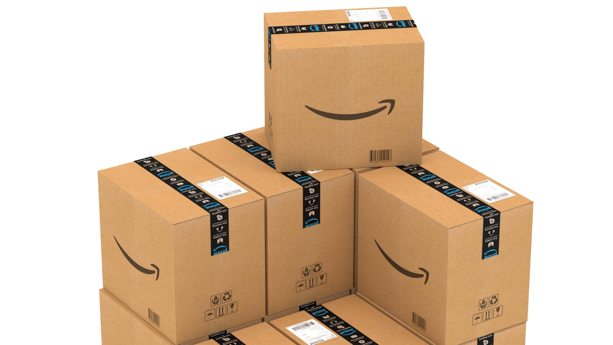 Amazon Cardboard Box With Pallet 3D Model by ALPHA3DST