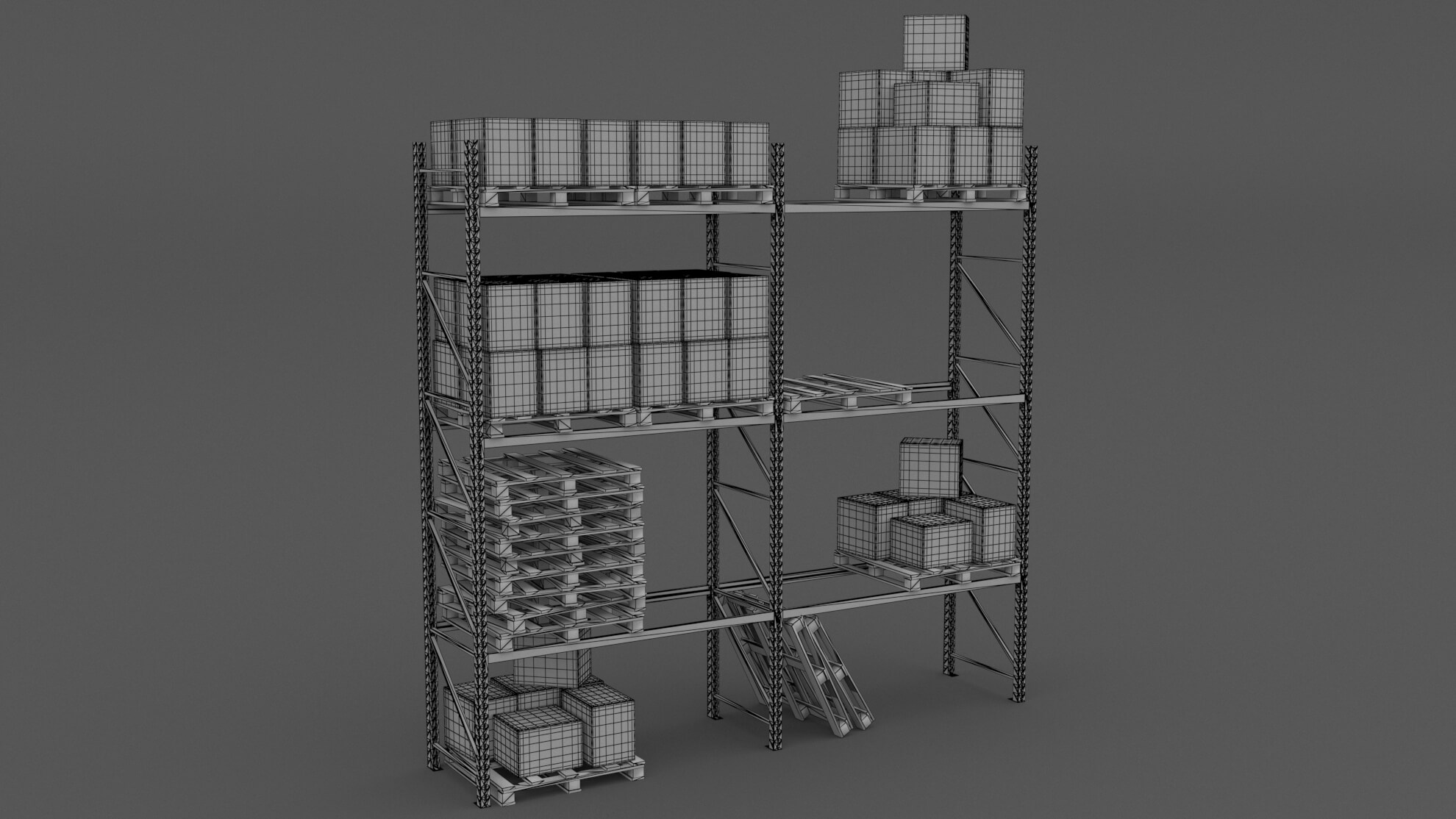 Amazon Warehouse Rack 3D Model by ALPHA3DST