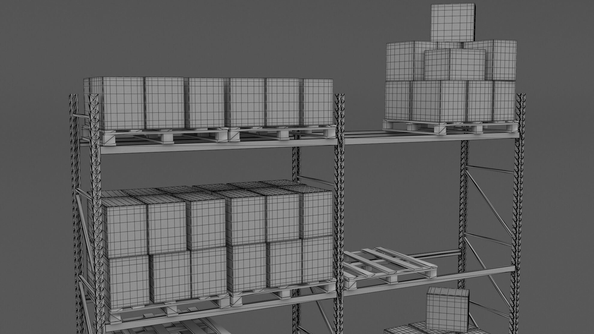 Amazon Warehouse Rack 3D Model by ALPHA3DST