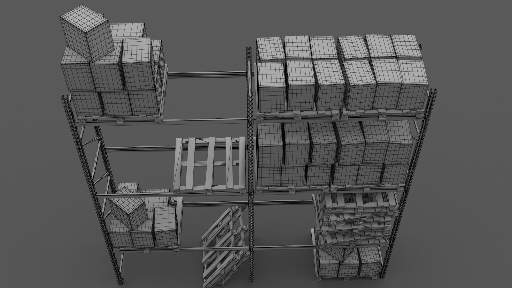 Amazon Warehouse Rack 3D Model by ALPHA3DST