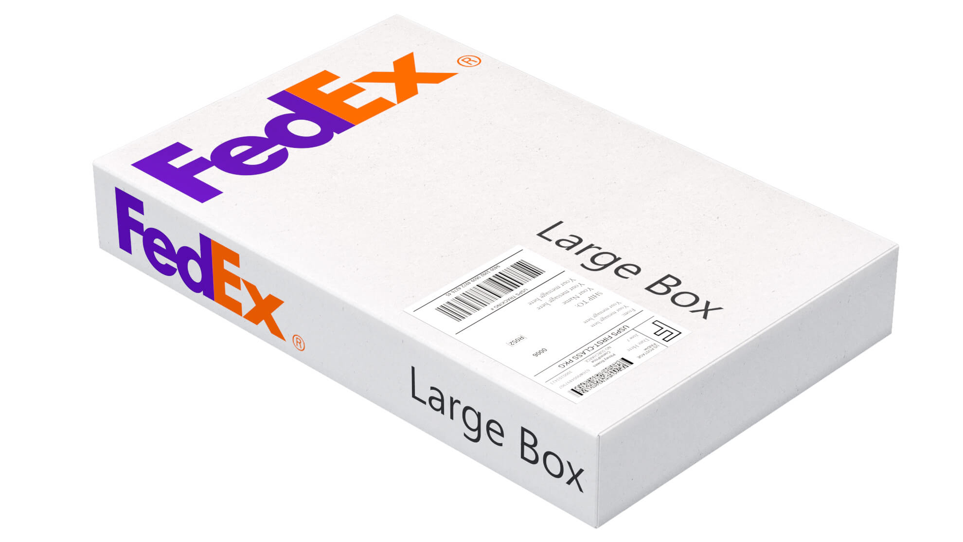 Cardboard Box FedEx 3D Model by ALPHA3DST