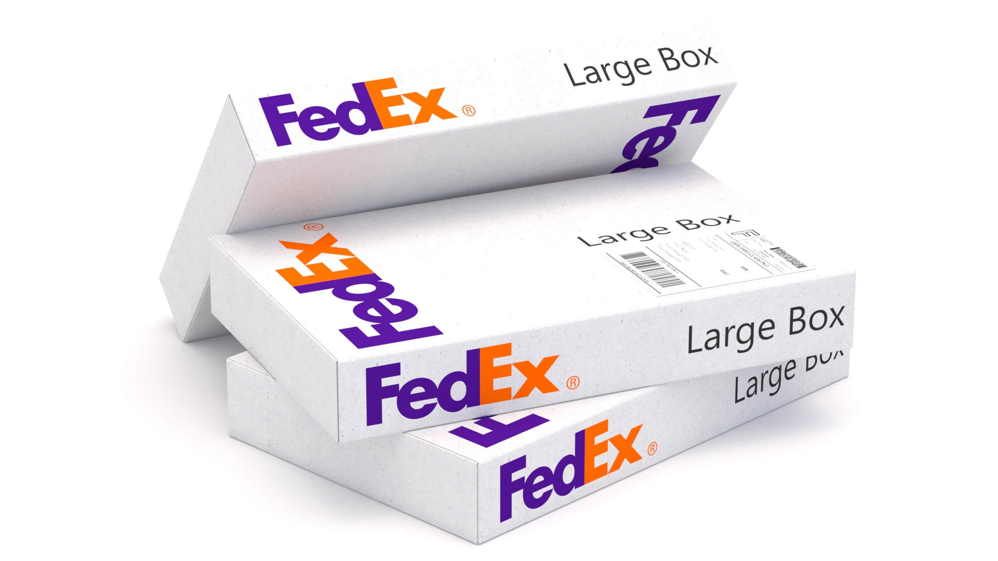 Cardboard Box FedEx 3D Model by ALPHA3DST