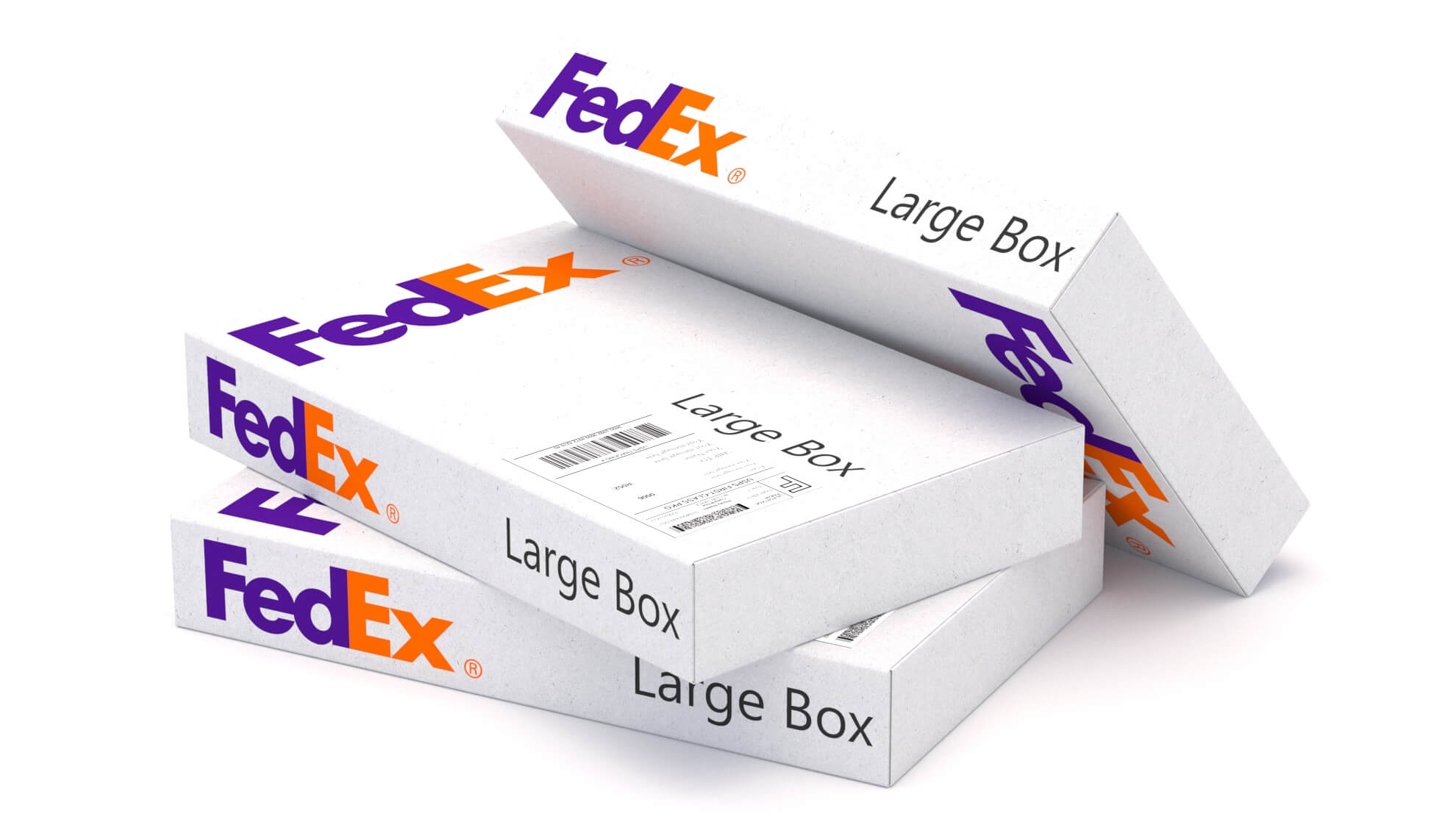Cardboard Box FedEx 3D Model by ALPHA3DST