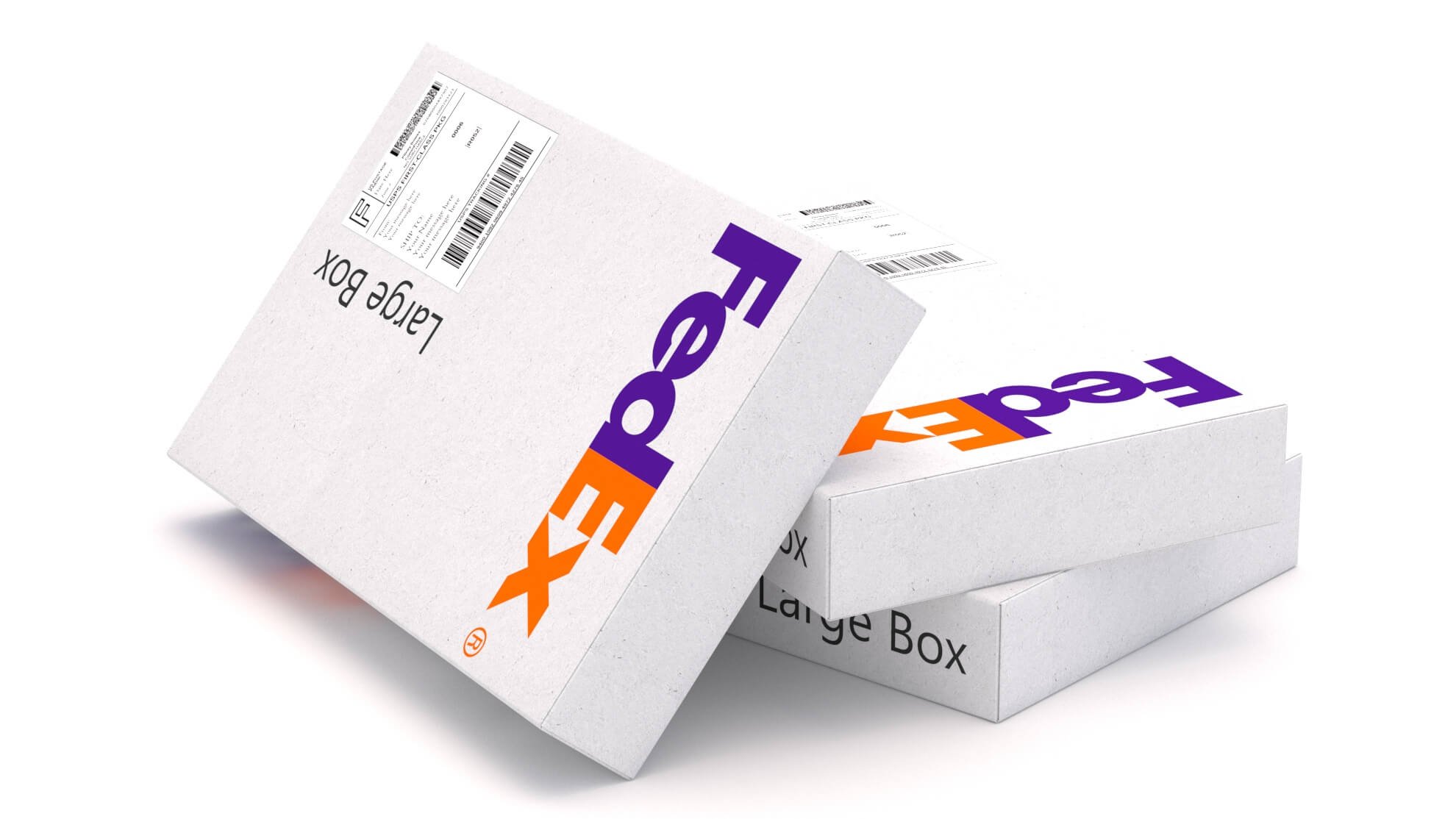 Cardboard Box FedEx 3D Model by ALPHA3DST