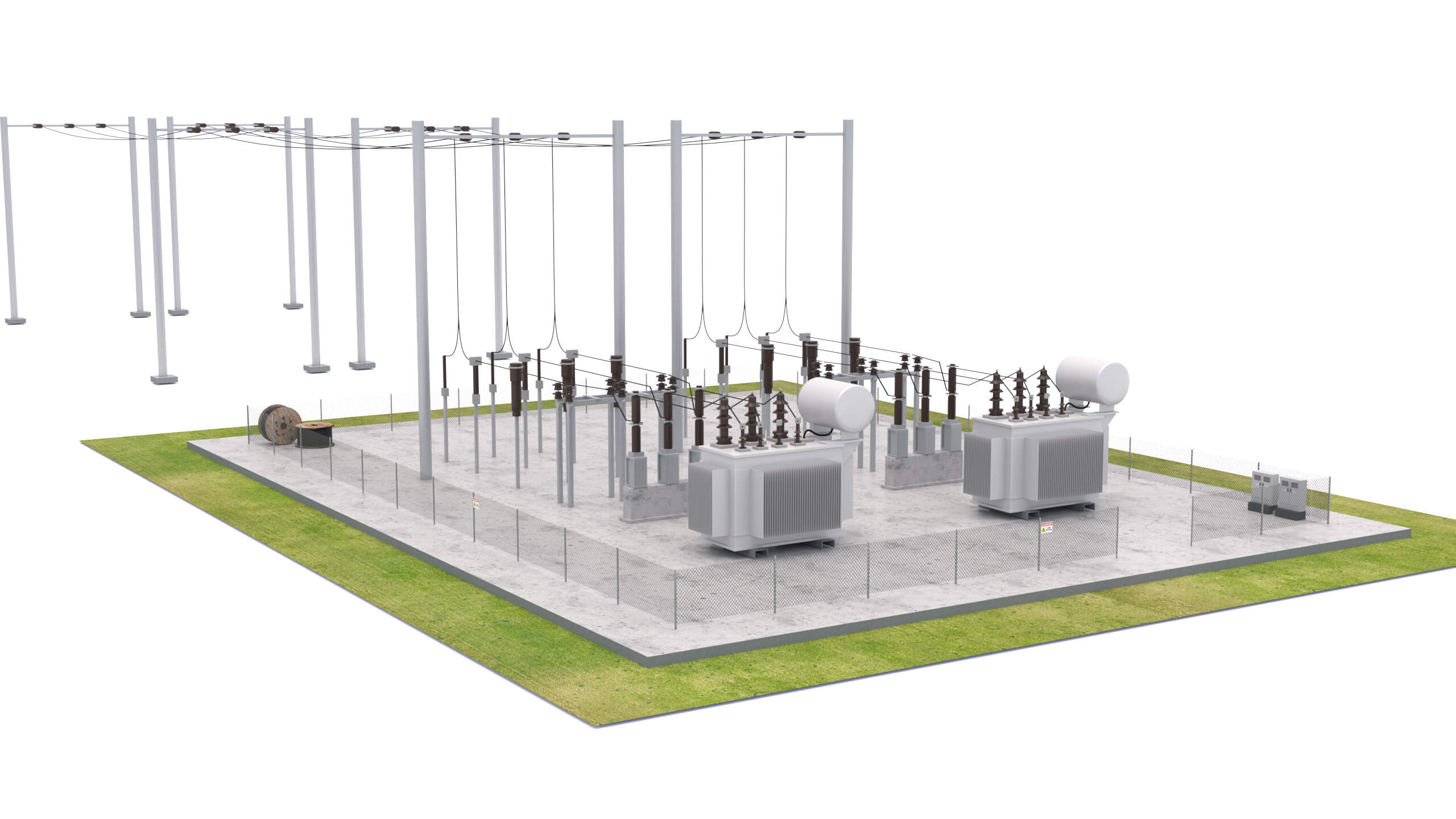 Electrical Substation V2 - 3D Model by ALPHA3DST