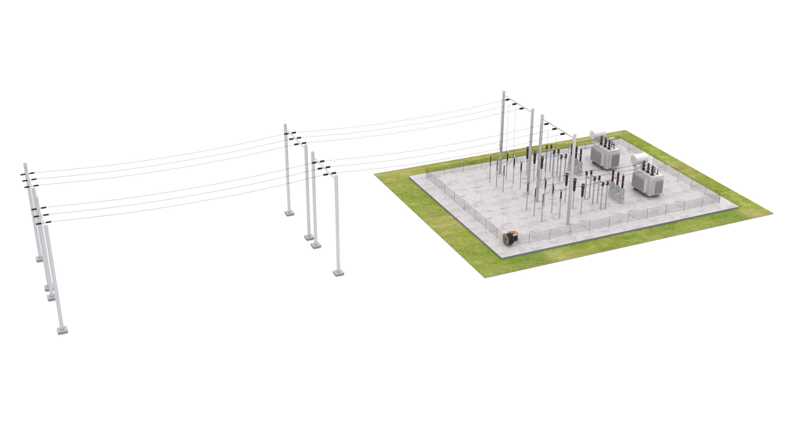 Electrical Substation V2 - 3D Model by ALPHA3DST
