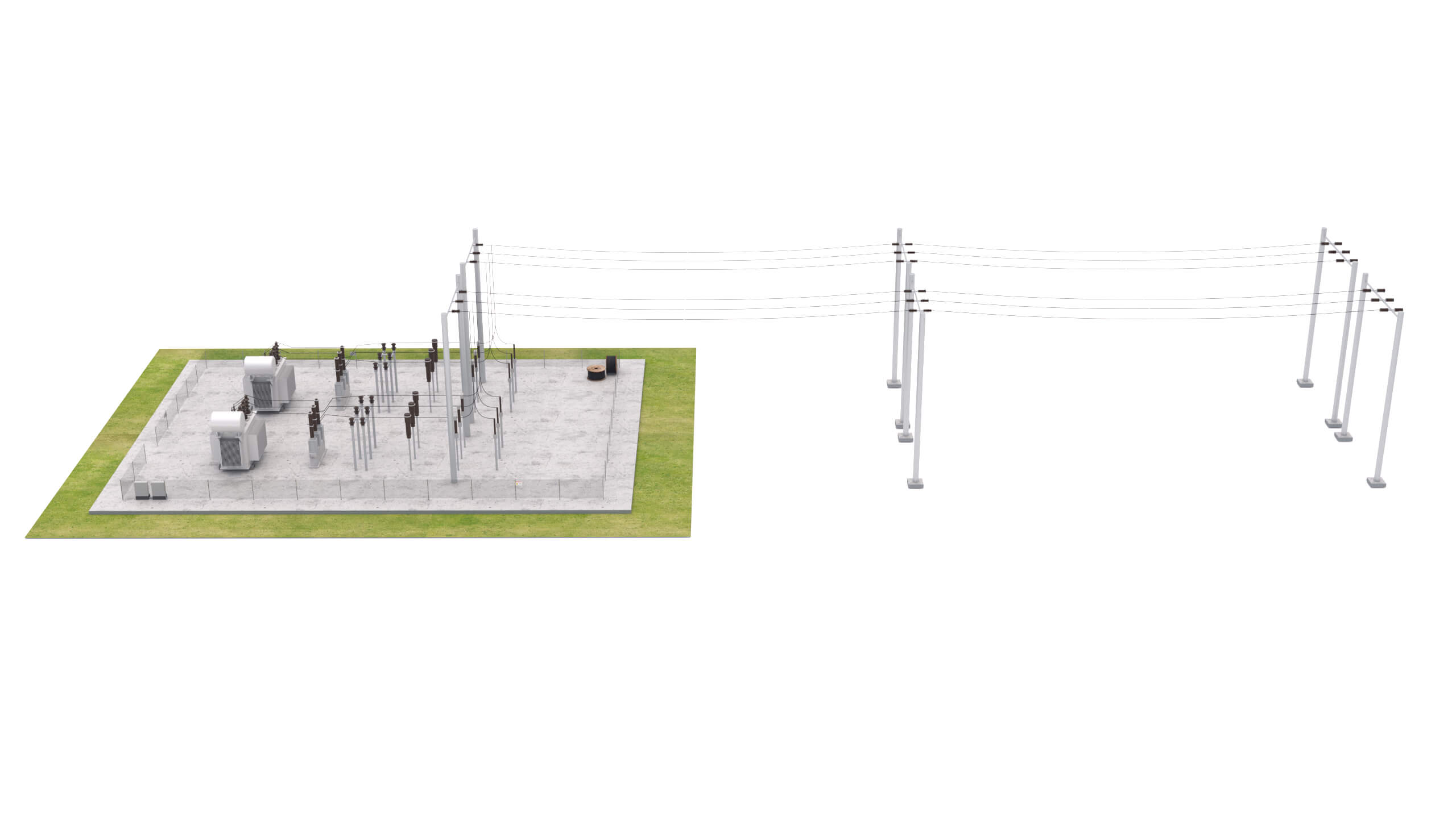 Electrical Substation V2 - 3D Model by ALPHA3DST