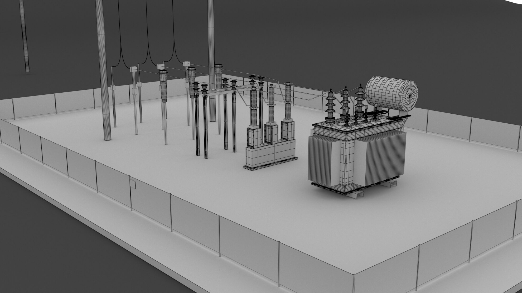 Electrical Substation - 3D Model by ALPHA3DST