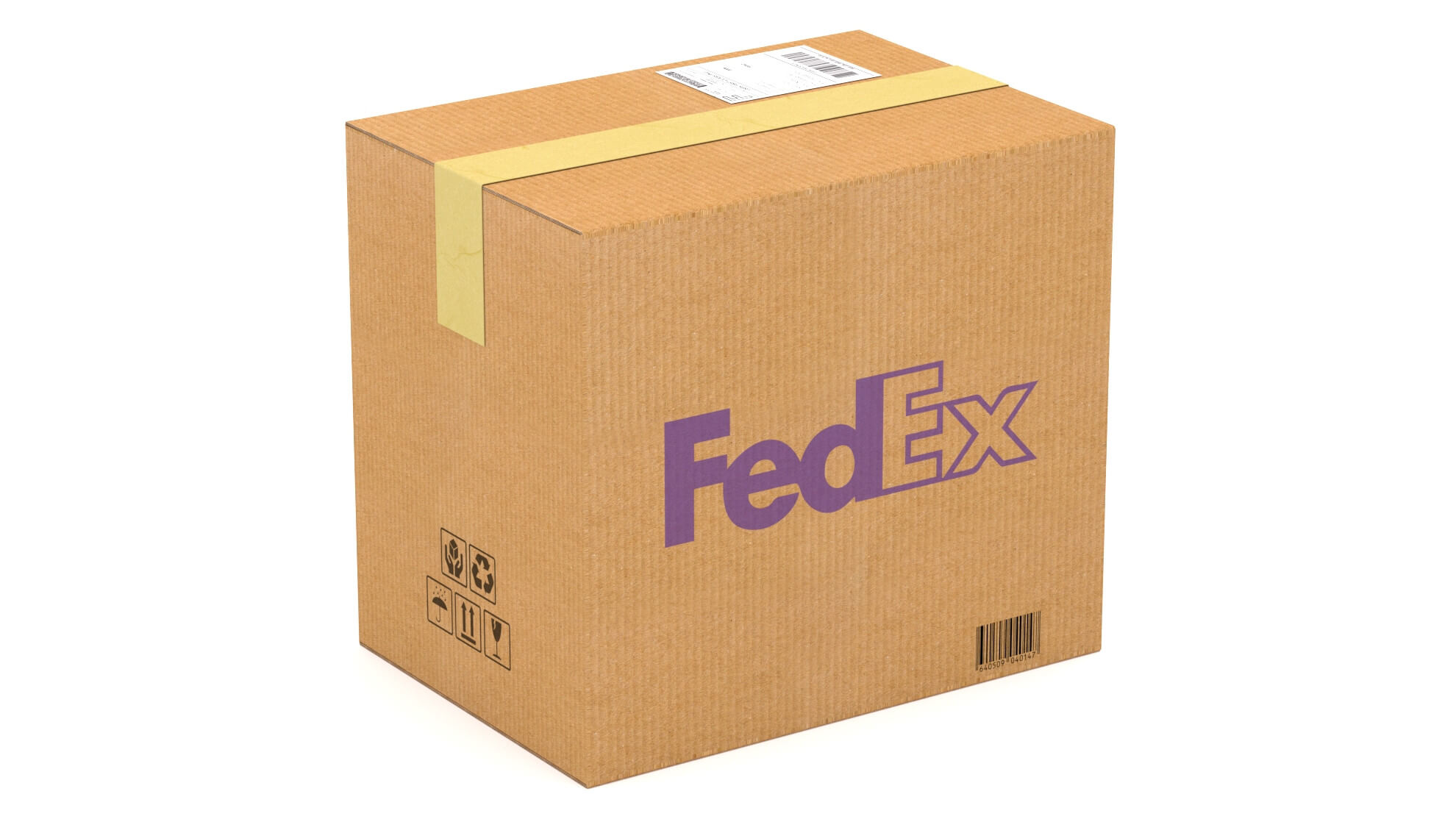 FedEx Cardboard Box 3D Model by ALPHA3DST