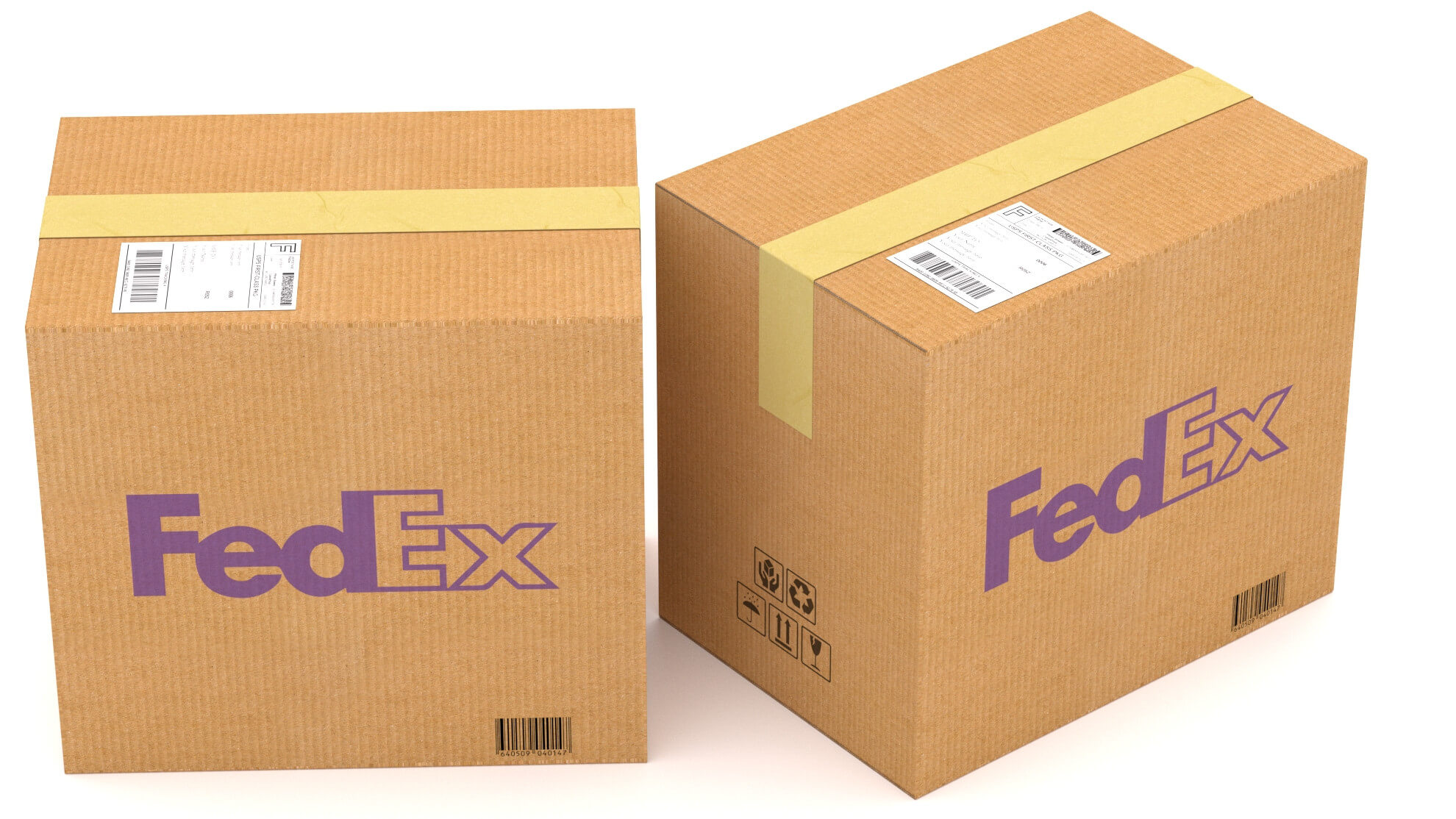 FedEx Cardboard Box 3D Model by ALPHA3DST