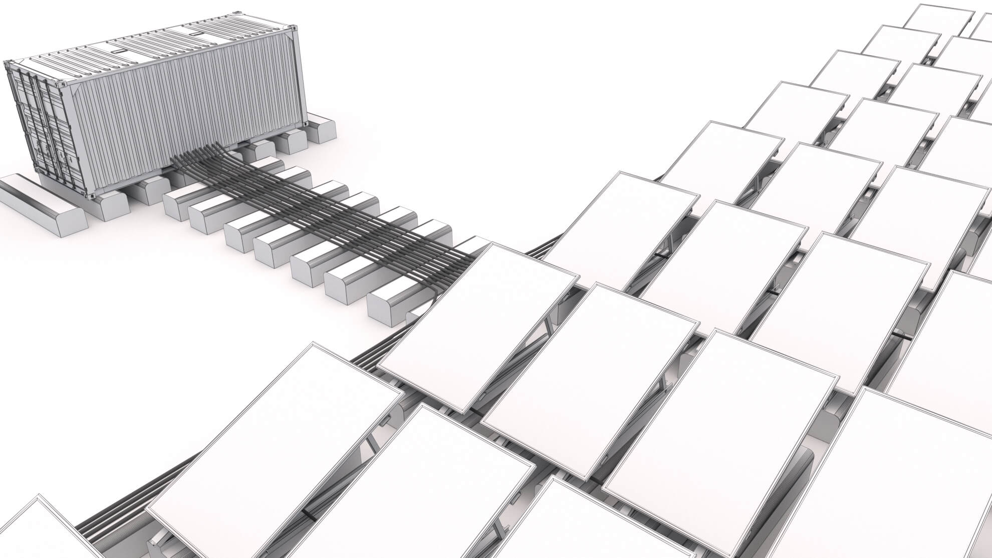 Floating Solar Panels - 3D Model by ALPHA3DST