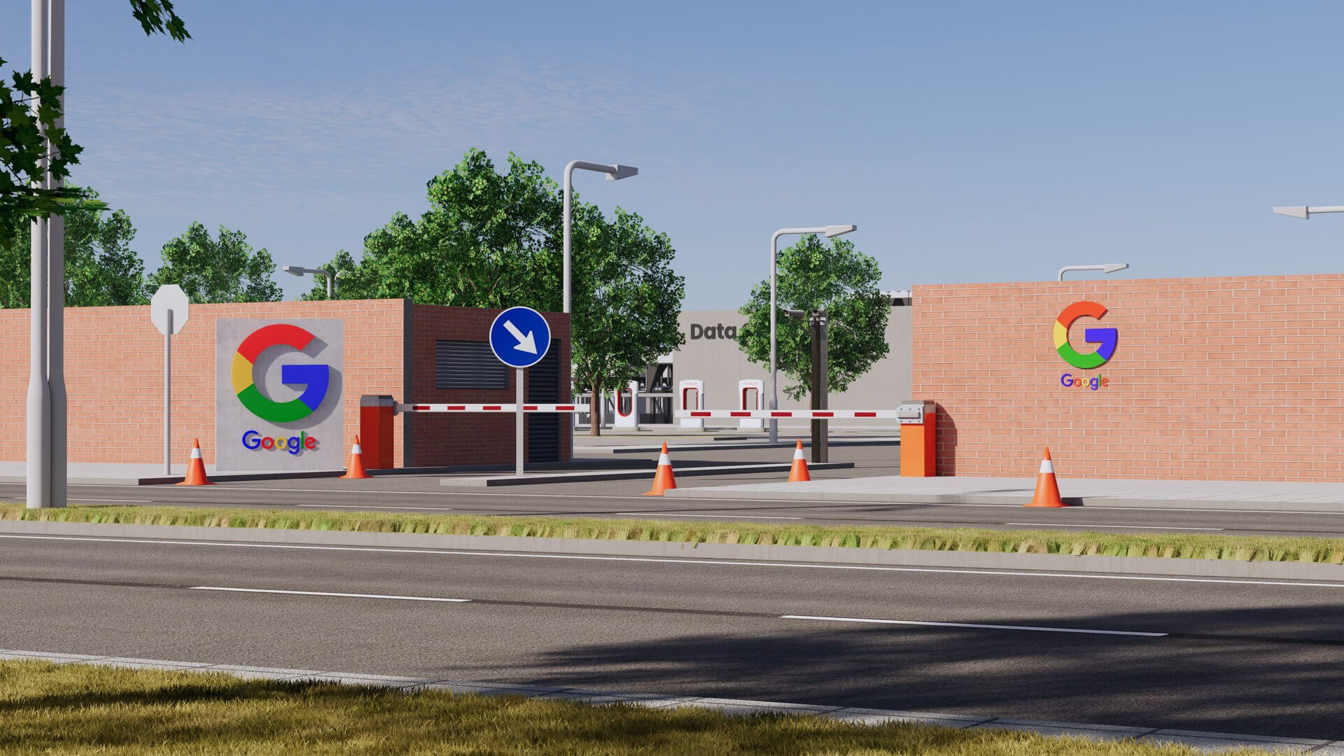 Google Data Center Building With Interior - 3D Model by ALPHA3DST