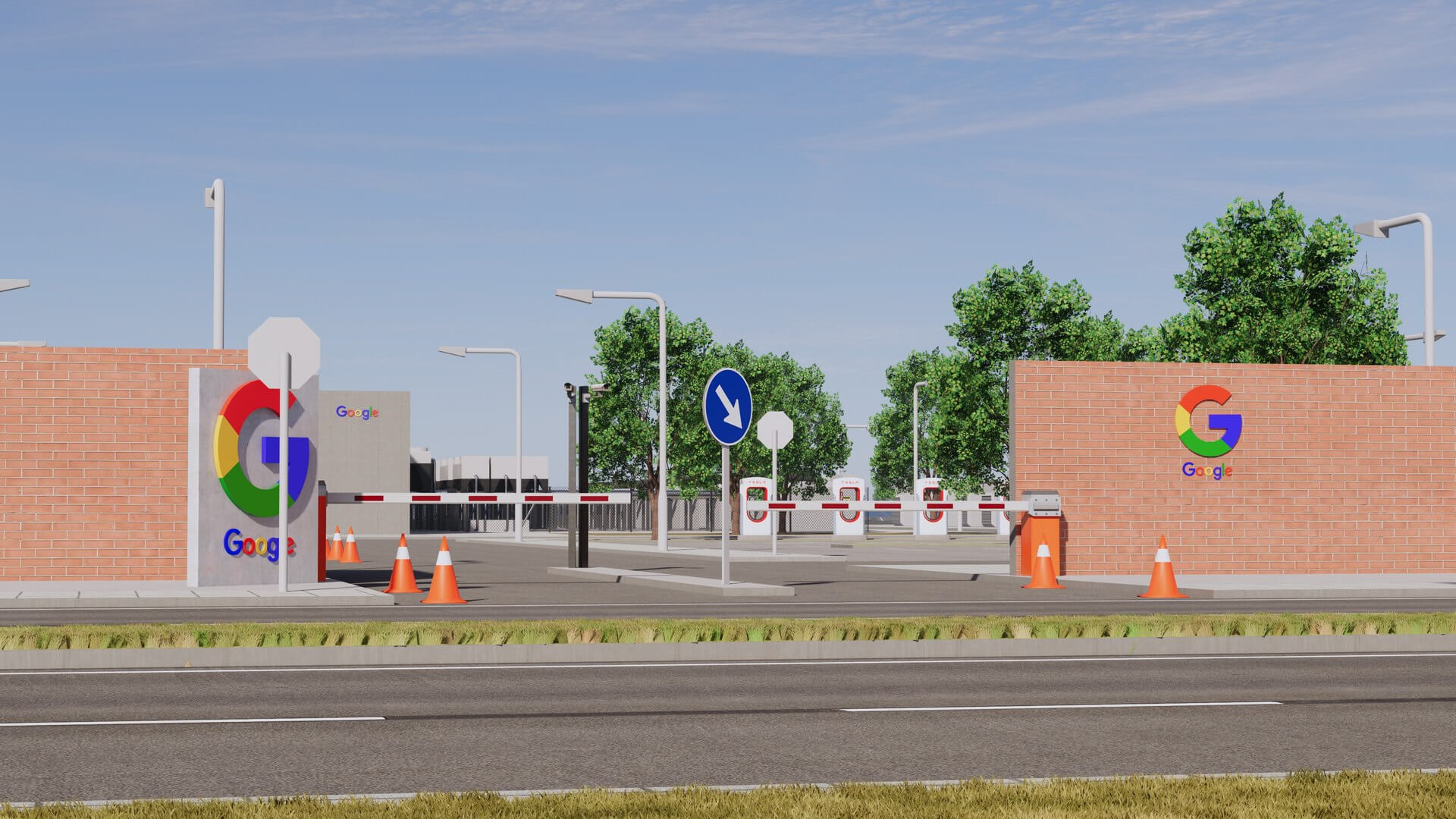 Google Data Center Building With Interior - 3D Model by ALPHA3DST