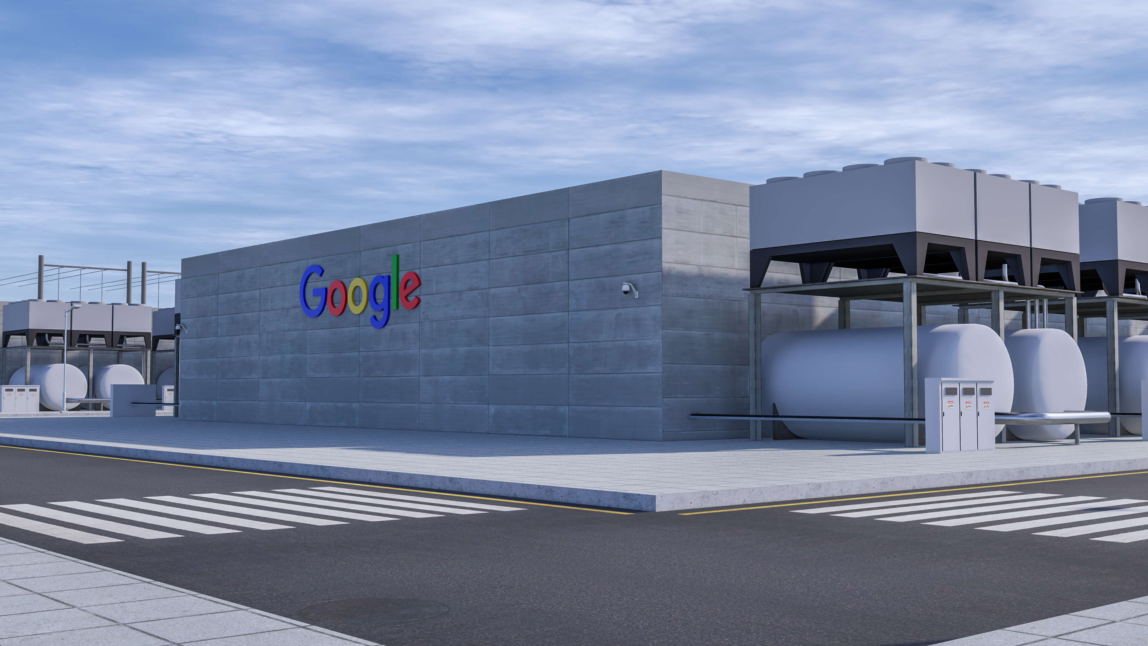 Google Data Center Building - 3D Model by ALPHA3DST