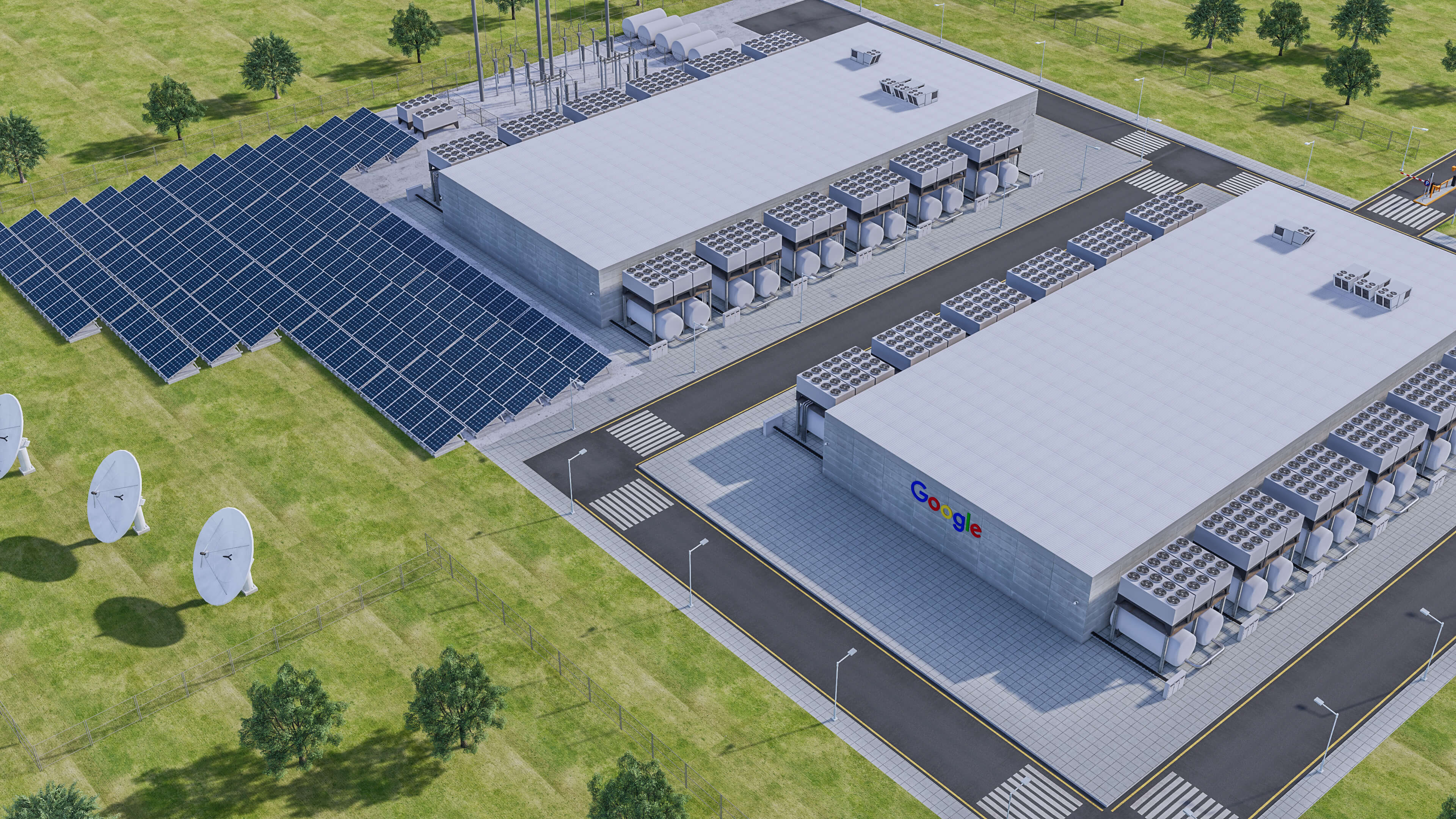 Google Data Center Building - 3D Model by ALPHA3DST
