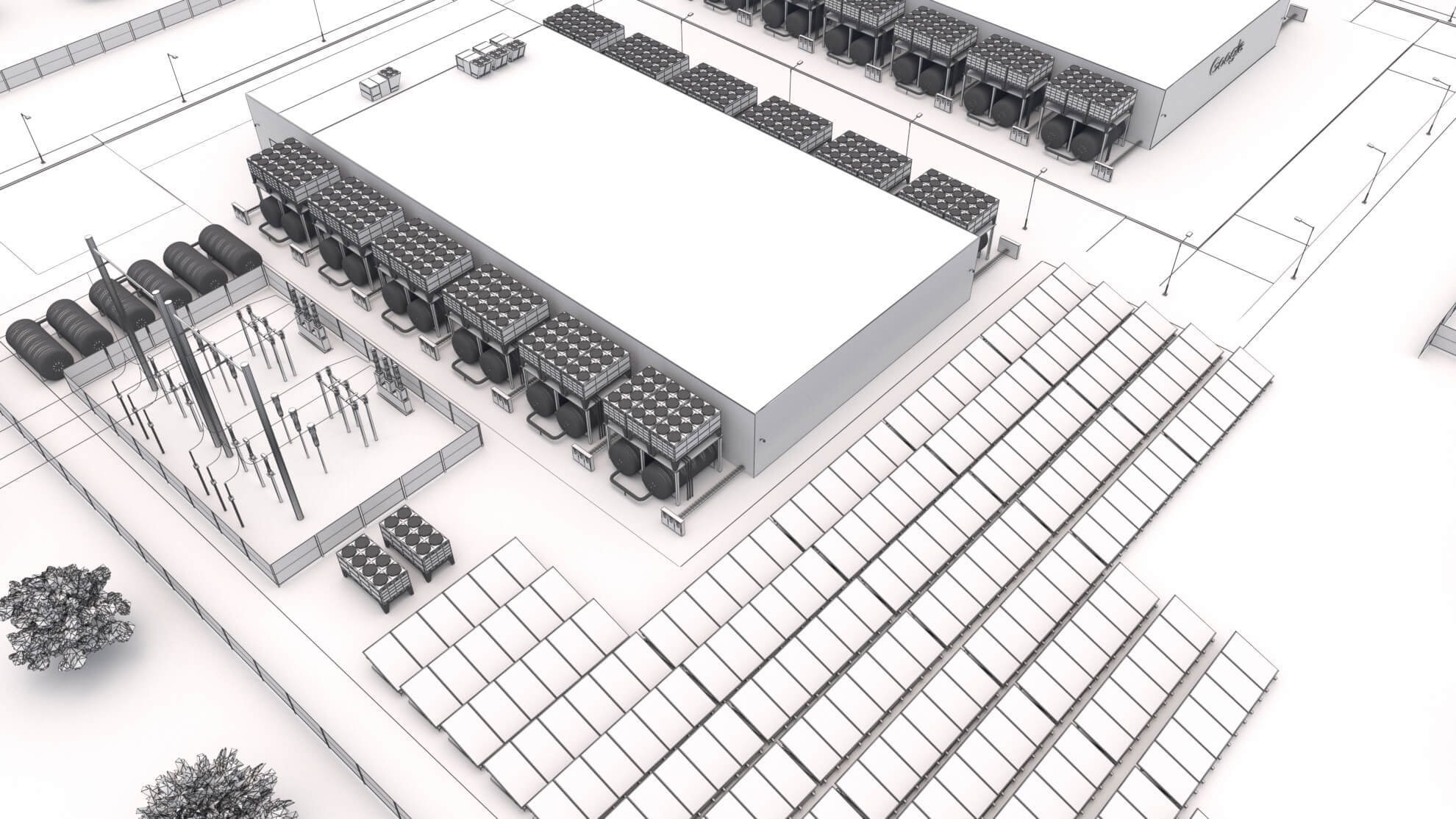 Google Data Center Building - 3D Model by ALPHA3DST