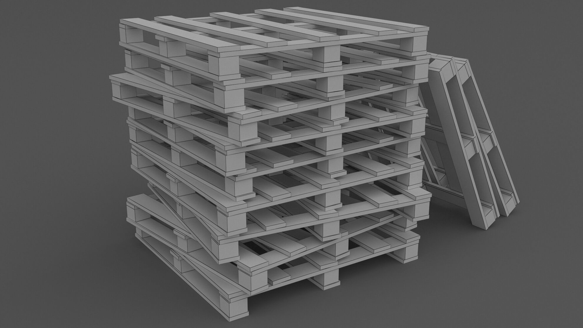 Industrial Pallet 3D Model by ALPHA3DST