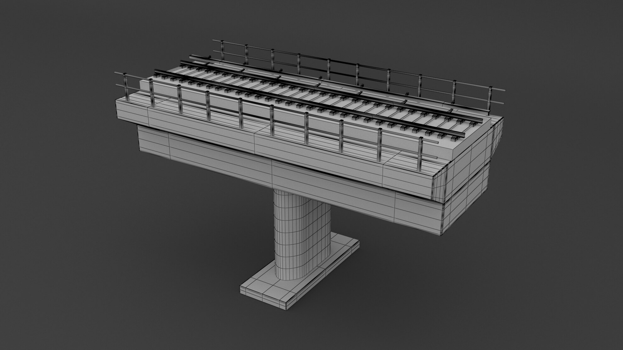 Railway Bridge - 3D Model by ALPHA3DST