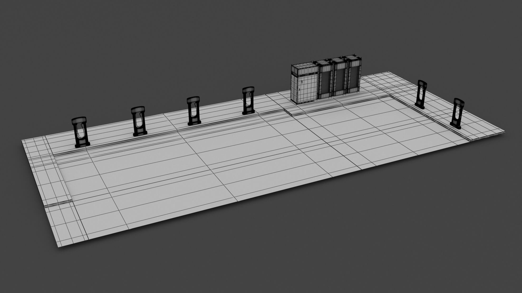 Tesla Supercharger Station - 3D Model by ALPHA3DST
