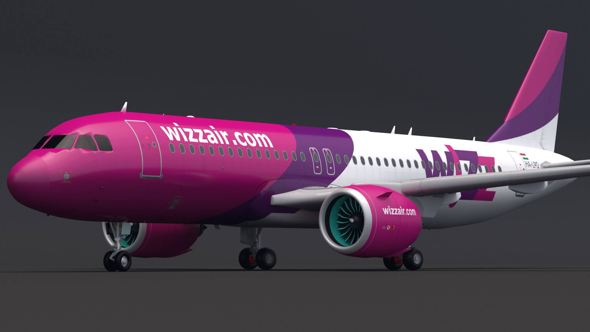 Wizz Air A320 3D Model by ALPHA3DST