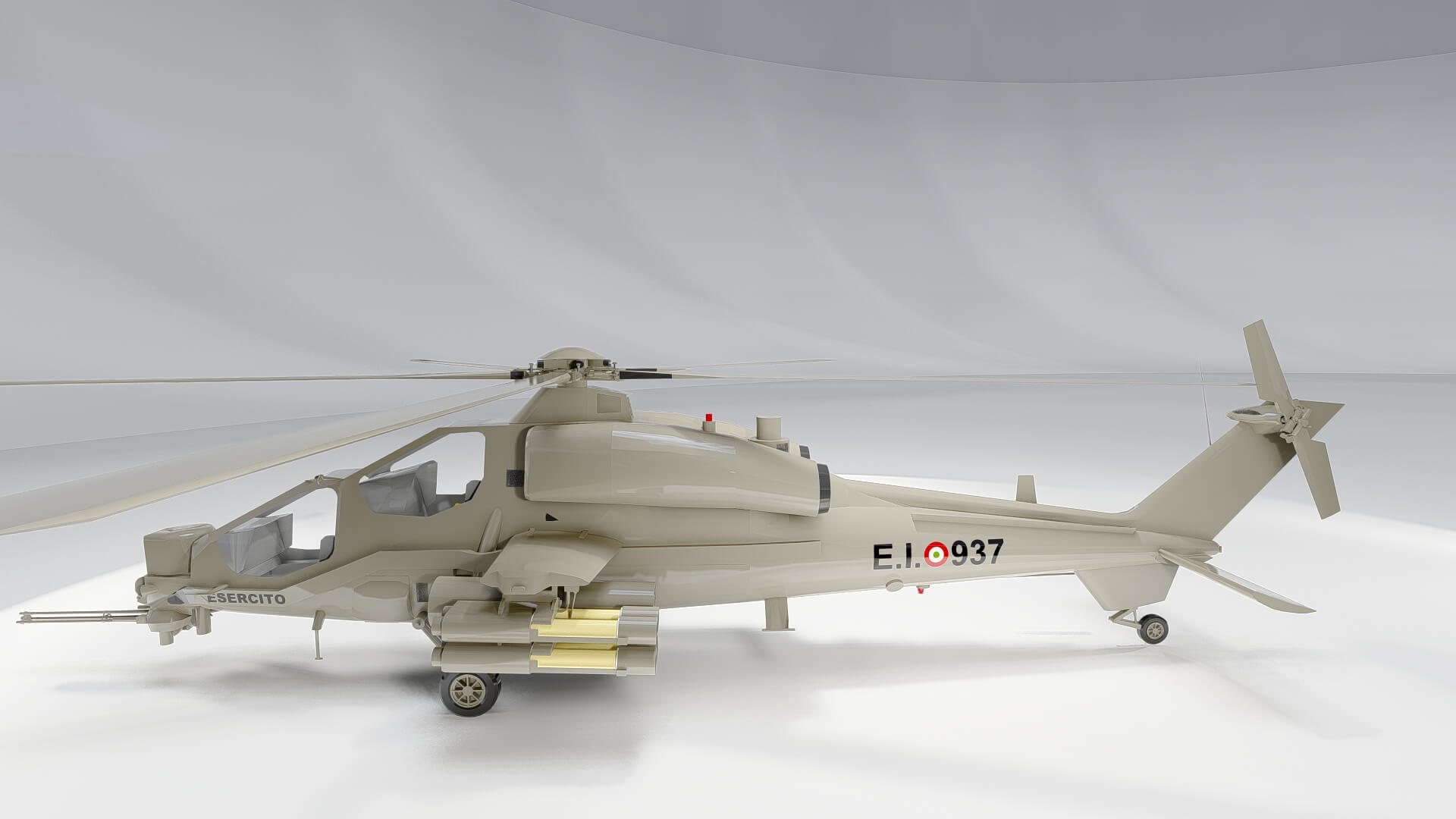 Agusta a 129 Mangusta - 3D Model by AlphaGroup
