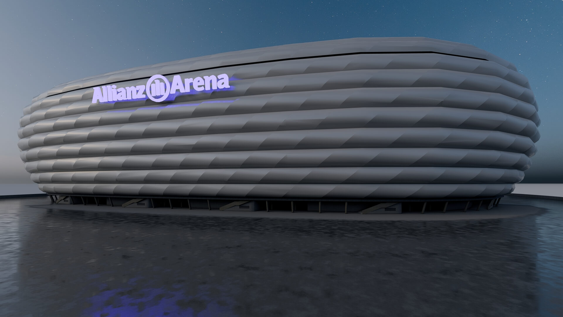 Allianz Arena Stadium 3D Model Puzzle - Portable Building Set For Football Fans