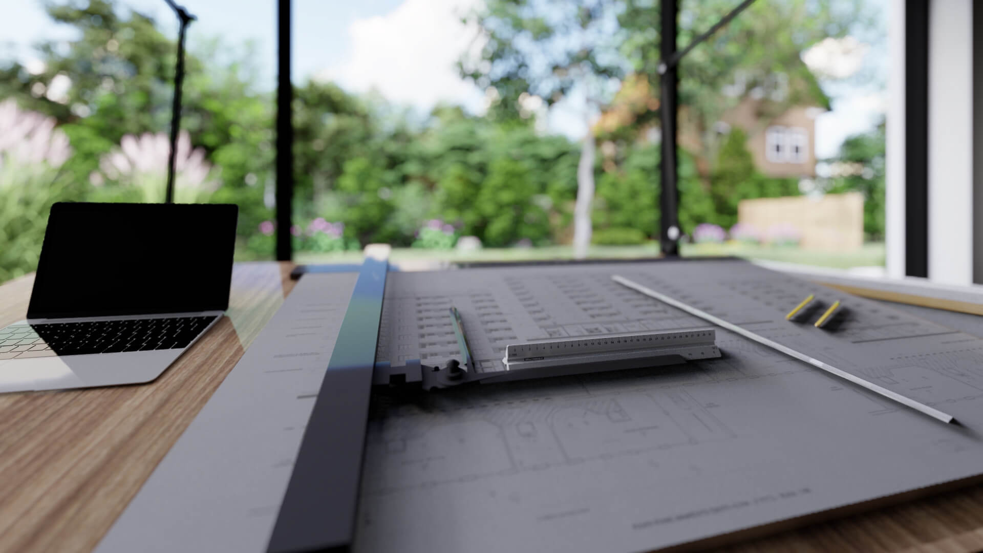 Drafting Table Pro Set - 3D Model by AlphaGroup