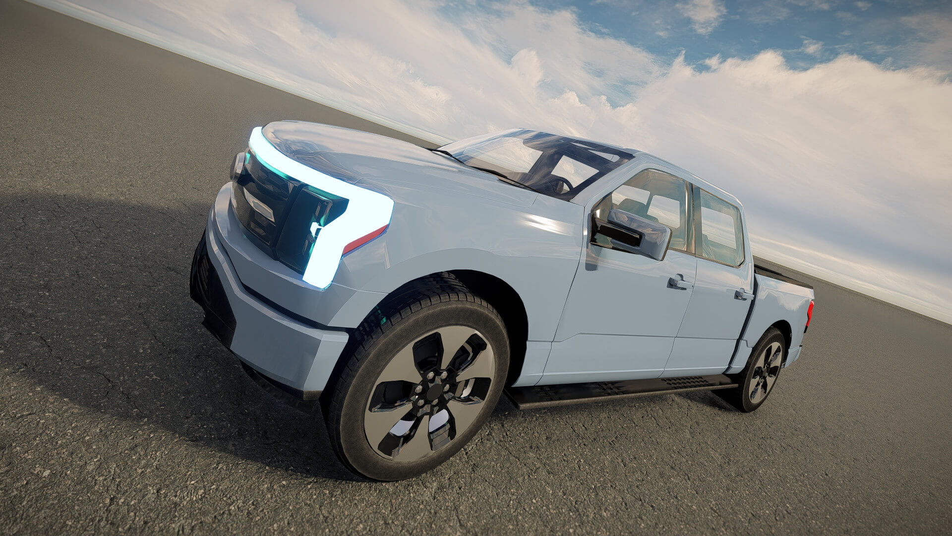 Ford F150 Lightning Platinum 2023 3D Model by AlphaGroup