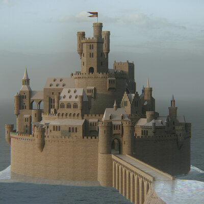 Spiral Castle Fortress &ndash Fantasy Hilltop Citadel