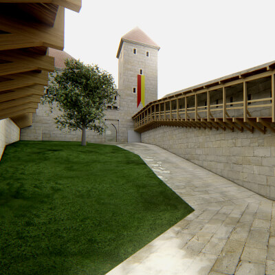 Medieval Hill Fortress &ndash European Stone Castle Complex