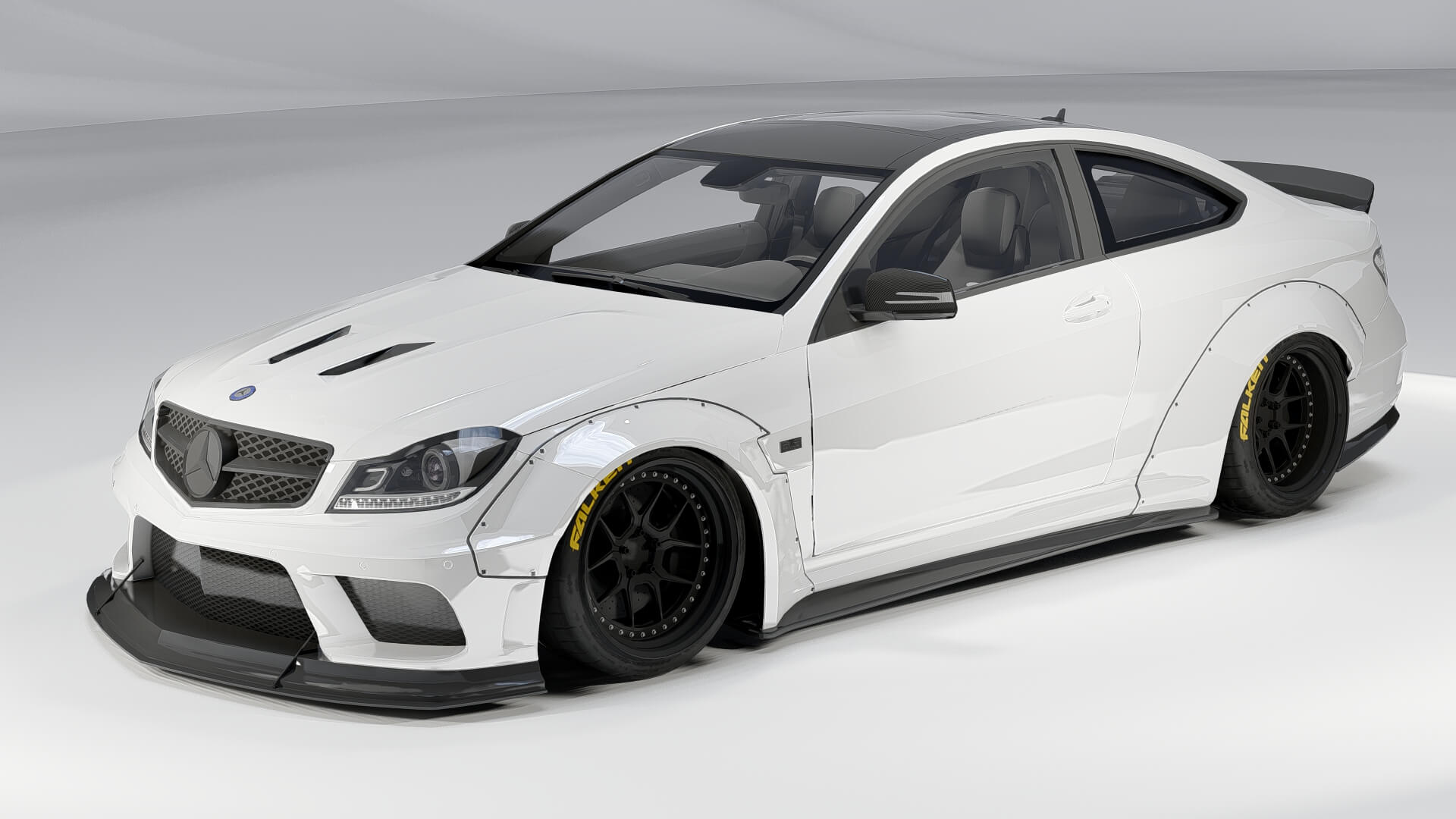 Mercedes-Benz C63 AMG Liberty Walk 2014 3D Model by AlphaGroup