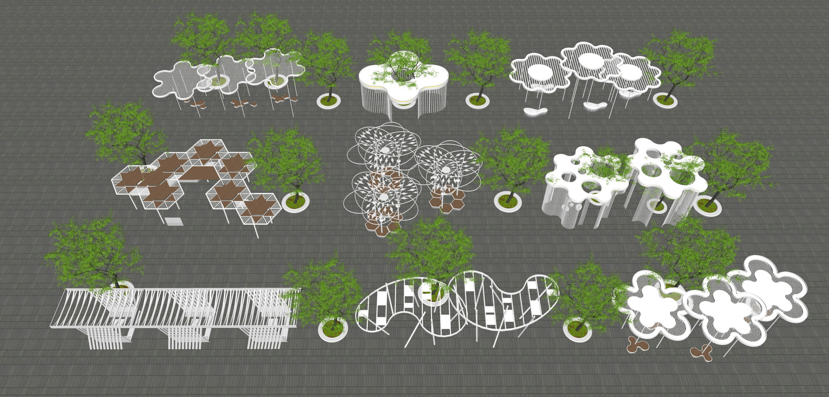 Outdoor Shade Collection 3D Model by AlphaGroup