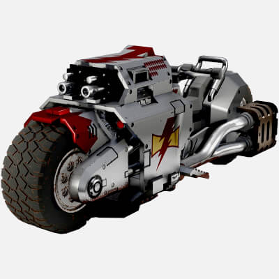 Sci-Fi Futuristic Motorcycle 3 by AlphaGroup