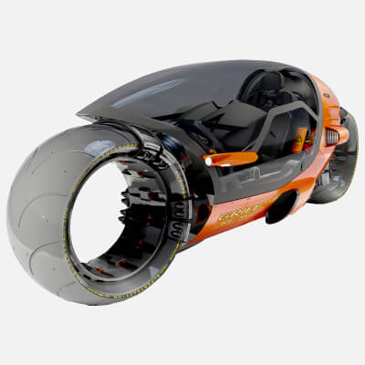 Sci-Fi Futuristic Motorcycle &ndash Cyberpunk Hover Bike by AlphaGroup