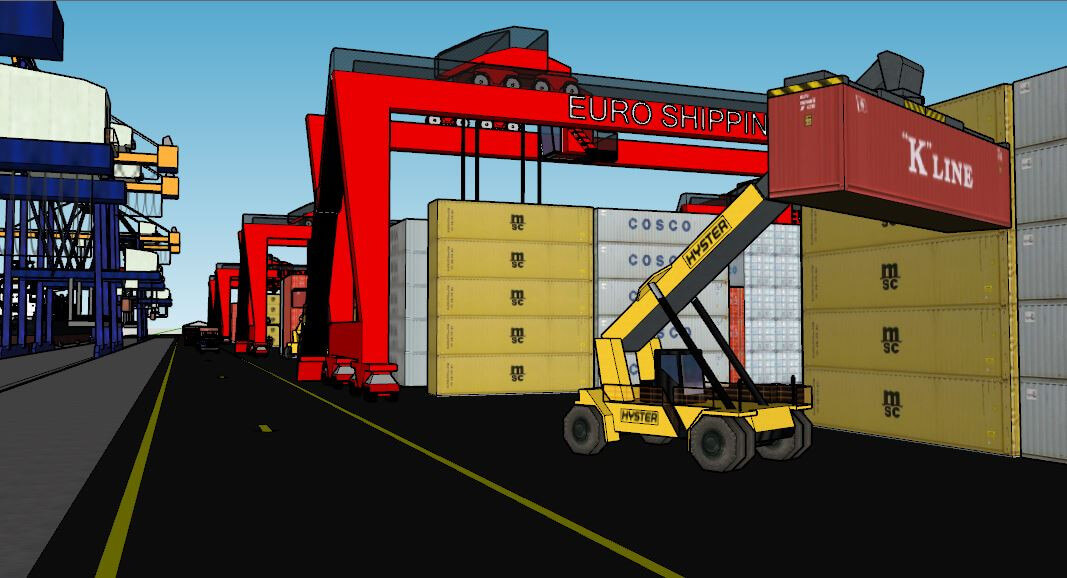 Sea Port 3D Model by AlphaGroup