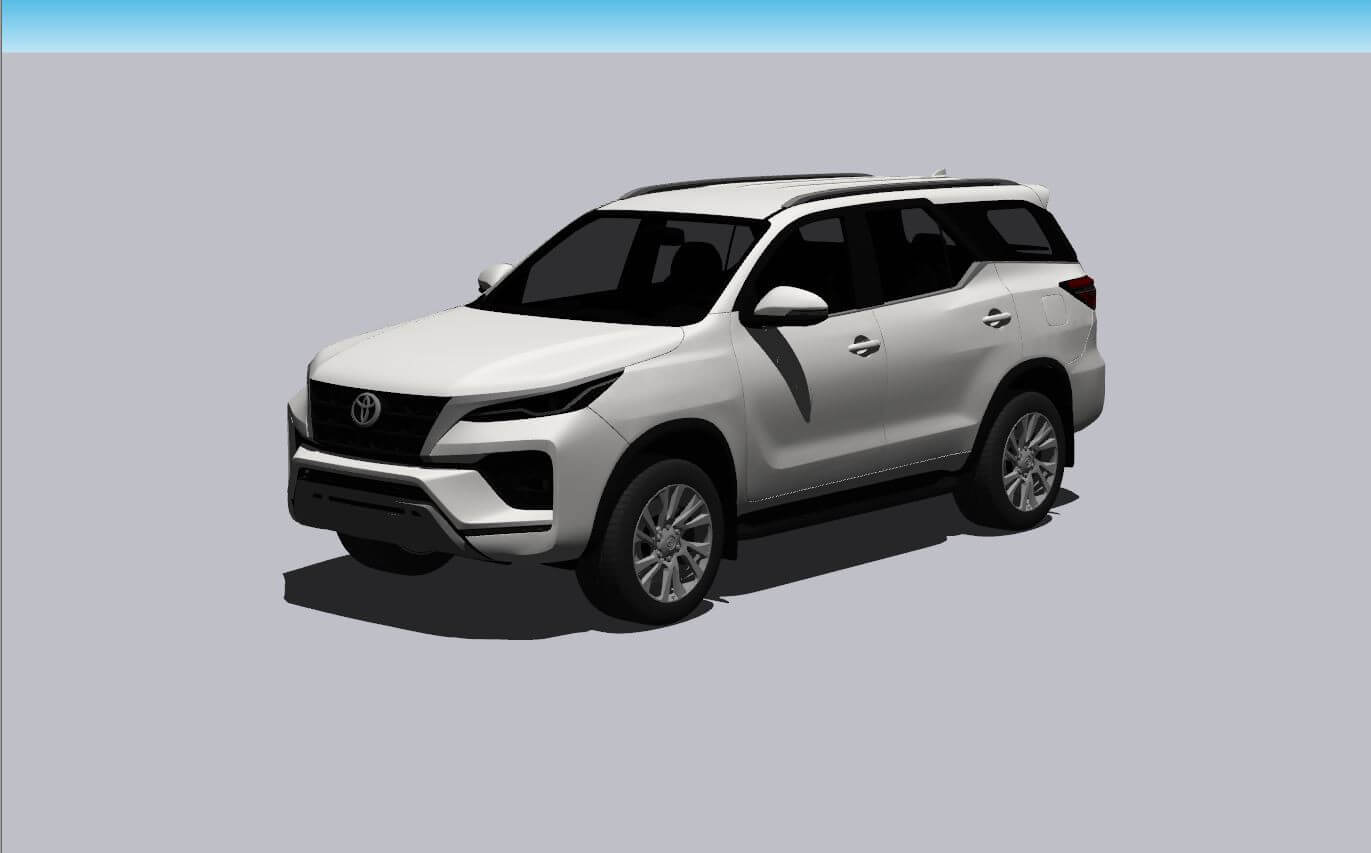 Menggagas Kembali Sang Raja Jalan Raya: Membangun Model 3D Toyota Fortuner di SketchUp