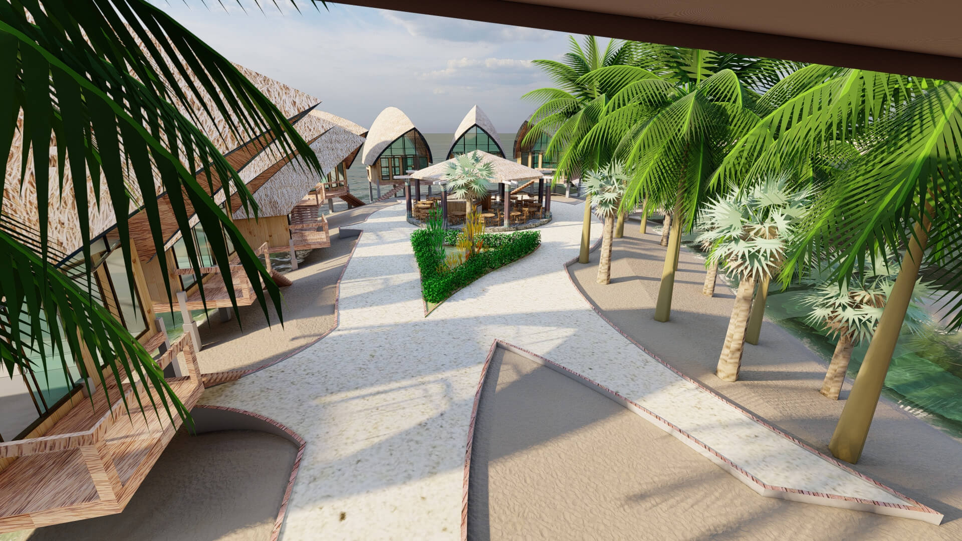 Tropical Hotel and Resort - 3D Model by AlphaGroup