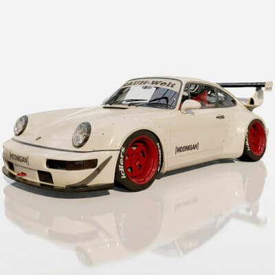 Porsche 911 Turbo 1991 RWB Tuned Classic Sports Car