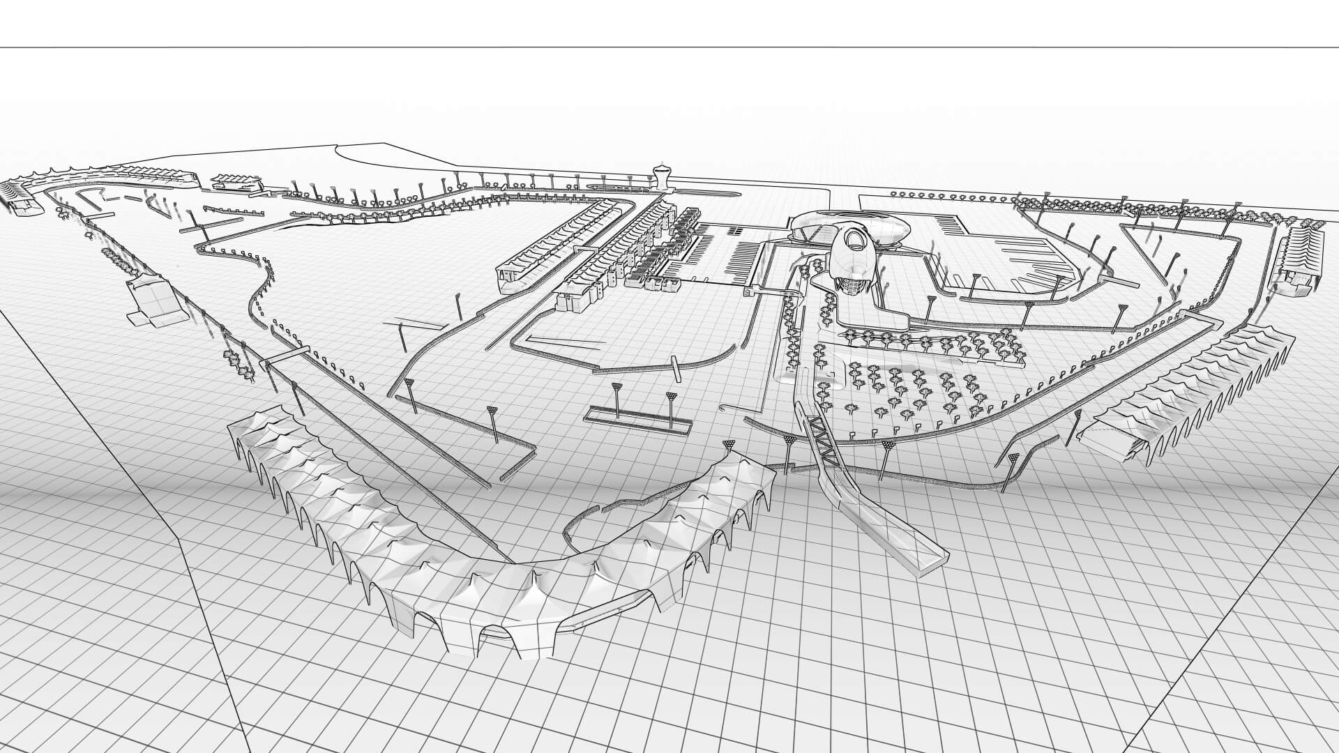 Yas Marina F1 Circuit 3D Model by AlphaGroup