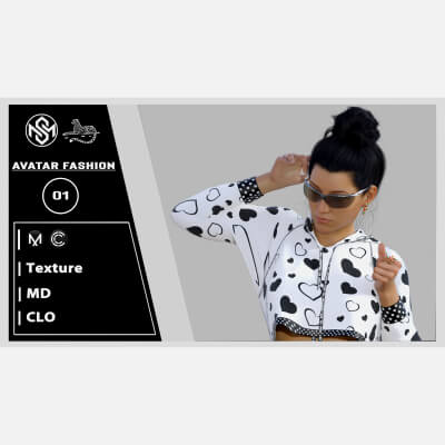 Avatar Fashion 001 - Ready for Clo3D &amp Marvelos Designer
