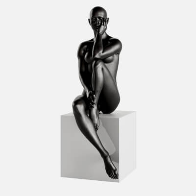 Finesse Decor Antoinette Doll Sculpture With Base
