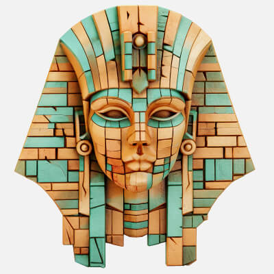 Pharaoh Mosaic Wall Art