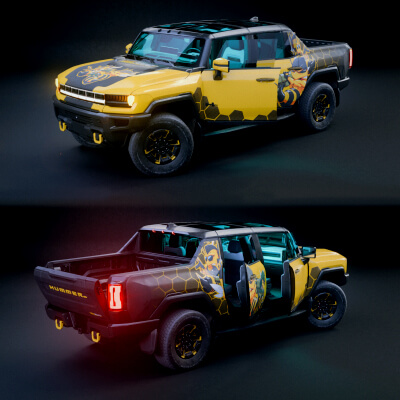 HUMMER EV 2022 &ndash Hornet Strike Livery - Rigged